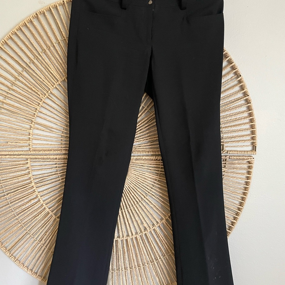 Worth Y2K Womens Mid-rise Black Pants stretch wool blend, Size 6